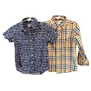 Crewcuts Boys Lot Size 3 Button-Down Shirts Floral Plaid